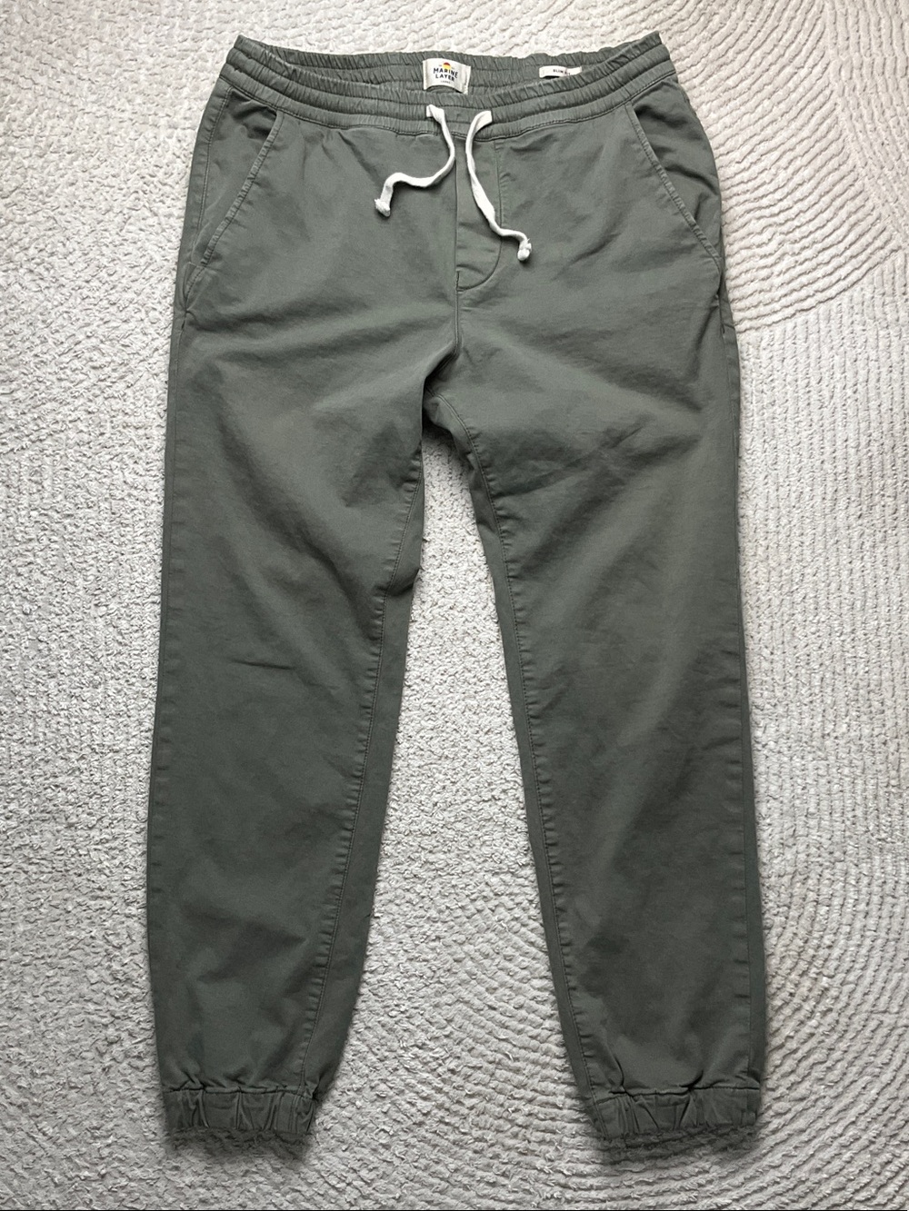 Marine Layer Saturday Favorite Joggers Slim Fit with White Cord Size Large